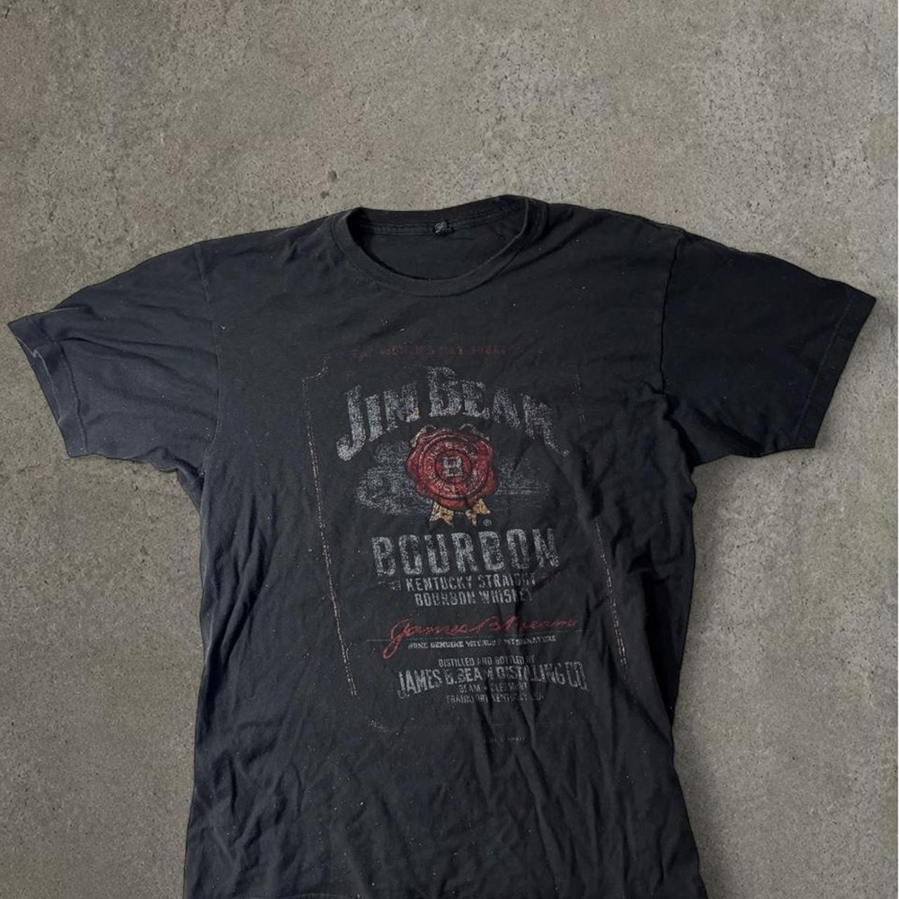 y2k jim bean bourbon faded tee